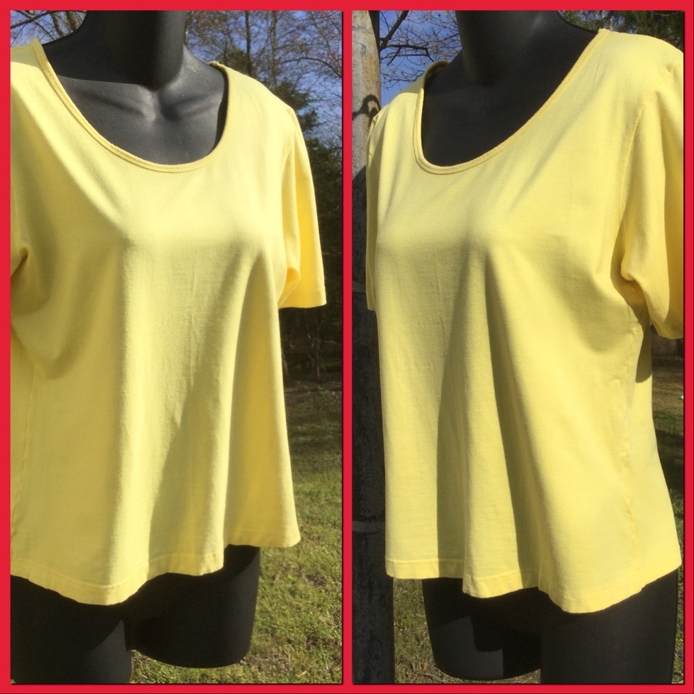 Yellow Stretch Tshirt, sz L
